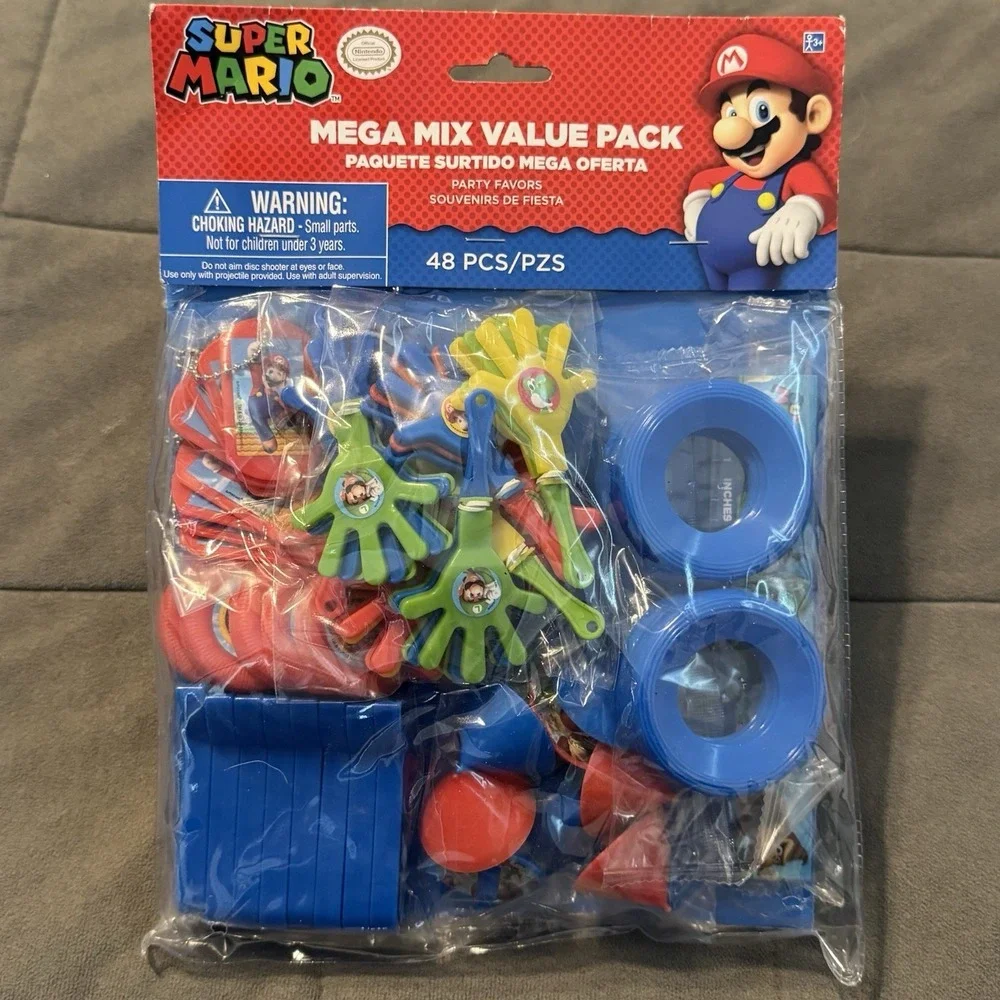 Super Mario Brothers Nintendo Kids Birthday Party Favors, Loot Bags, & Invites